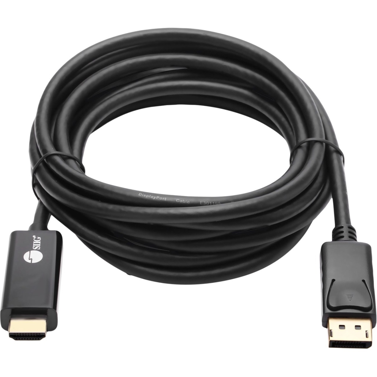 Picture of SIIG CB-DP1R12-S1 DisplayPort1.2 to HDMI 10 ft. Cable 4K 30Hz Audio Video Cable