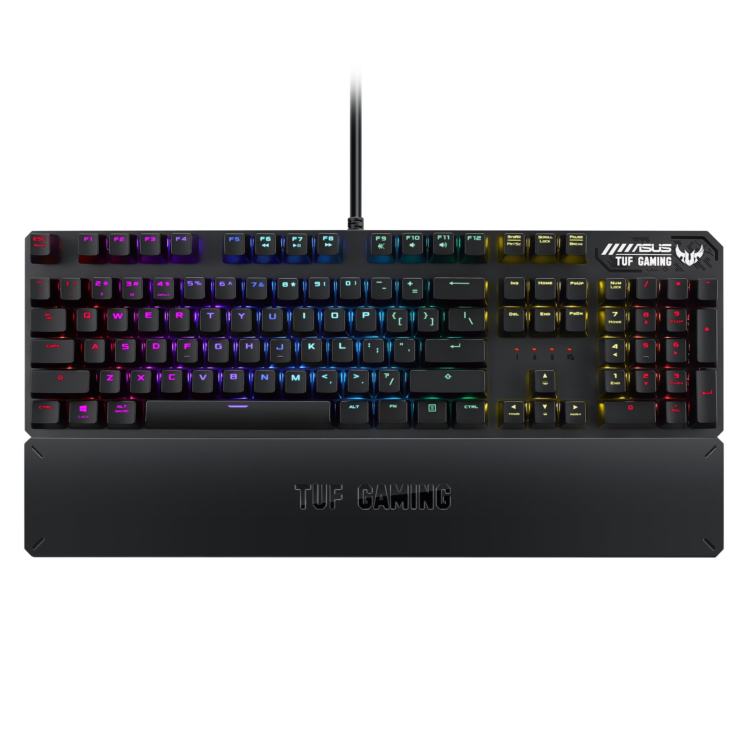 Picture of Asus Tek RA05 TUF GAMING K3-RD-US USB 2.0 Passthrough RGB Mechanical Keyboard with N-Key Rollover, Grey
