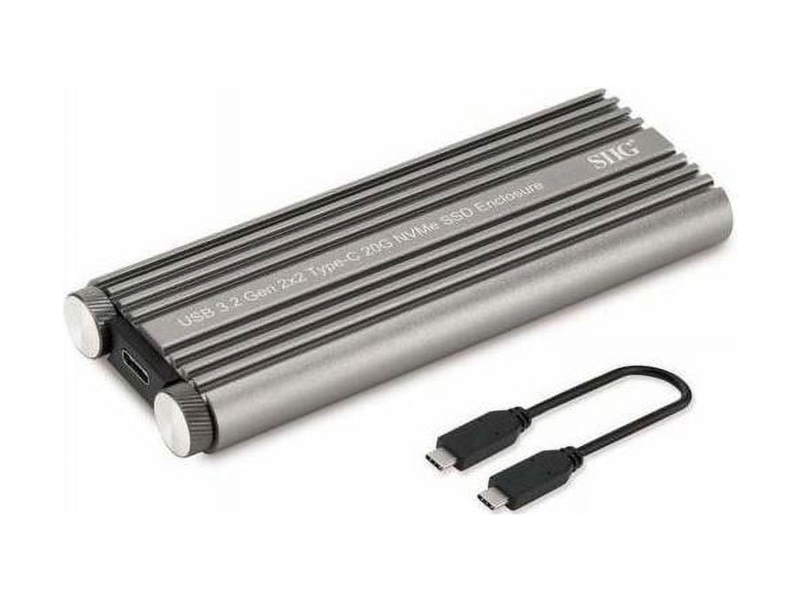 USB 3.2 Gen 2x2 Type-C 20G PCIe NVMe SSD Enclosure, Silver