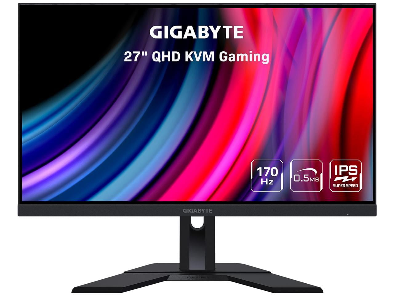 Picture of Gigabyte M27Q-SA 27 in. KVM FreeSync 170 Hz QHD HDR IPS Gaming Monitor - QHD - 2560x1440 - 350 cd m2 - 170 Hz HDMI