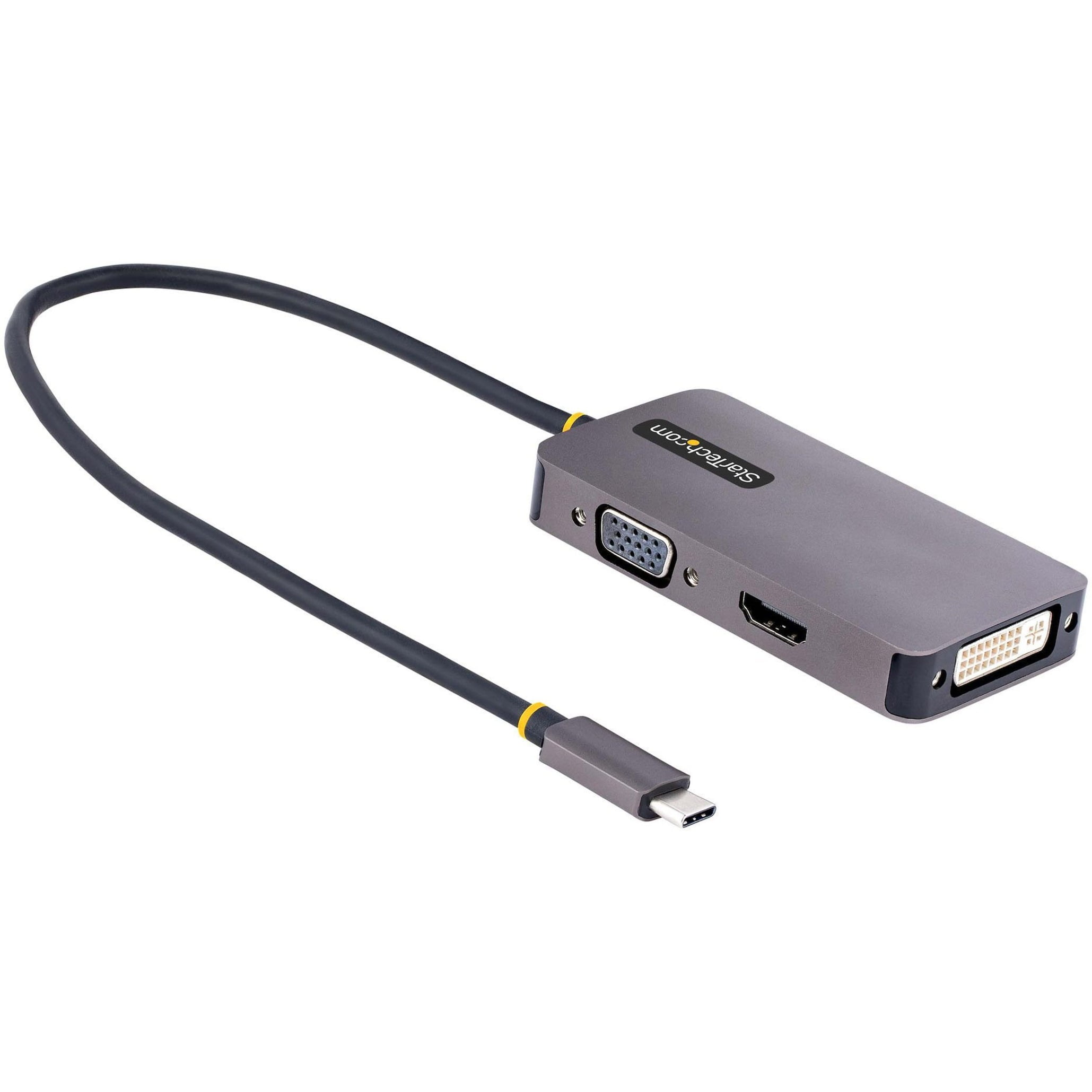 USB C to HDMI DVI VGA Video Adapter, Gray