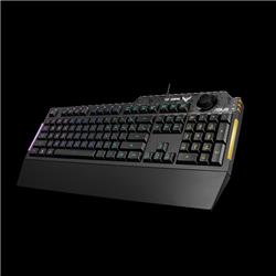 Picture of Asus RA04 TUF GAMING K1-CA Tactile Membrane Switches 5-Zone RGB USB2.0 Wired Keyboard&#44; Black
