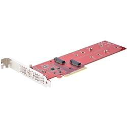 CC  Dual M.2 PCIe SSD Adapter Card, Red