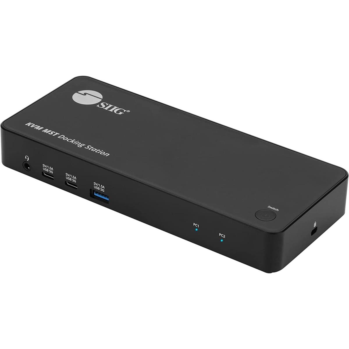 Picture of SIIG CE-DK0111-S1 Dual Host 4K USB-C KVM MST Docking Station with PD