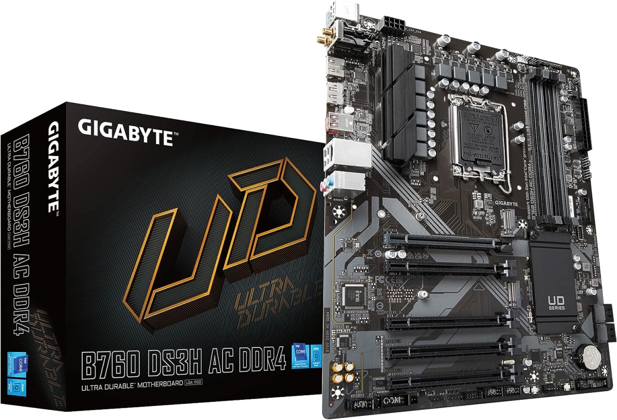 Picture of Gigabyte B760 DS3H AC DDR4 D4 LGA1700 Max128GB ATX Motherboard