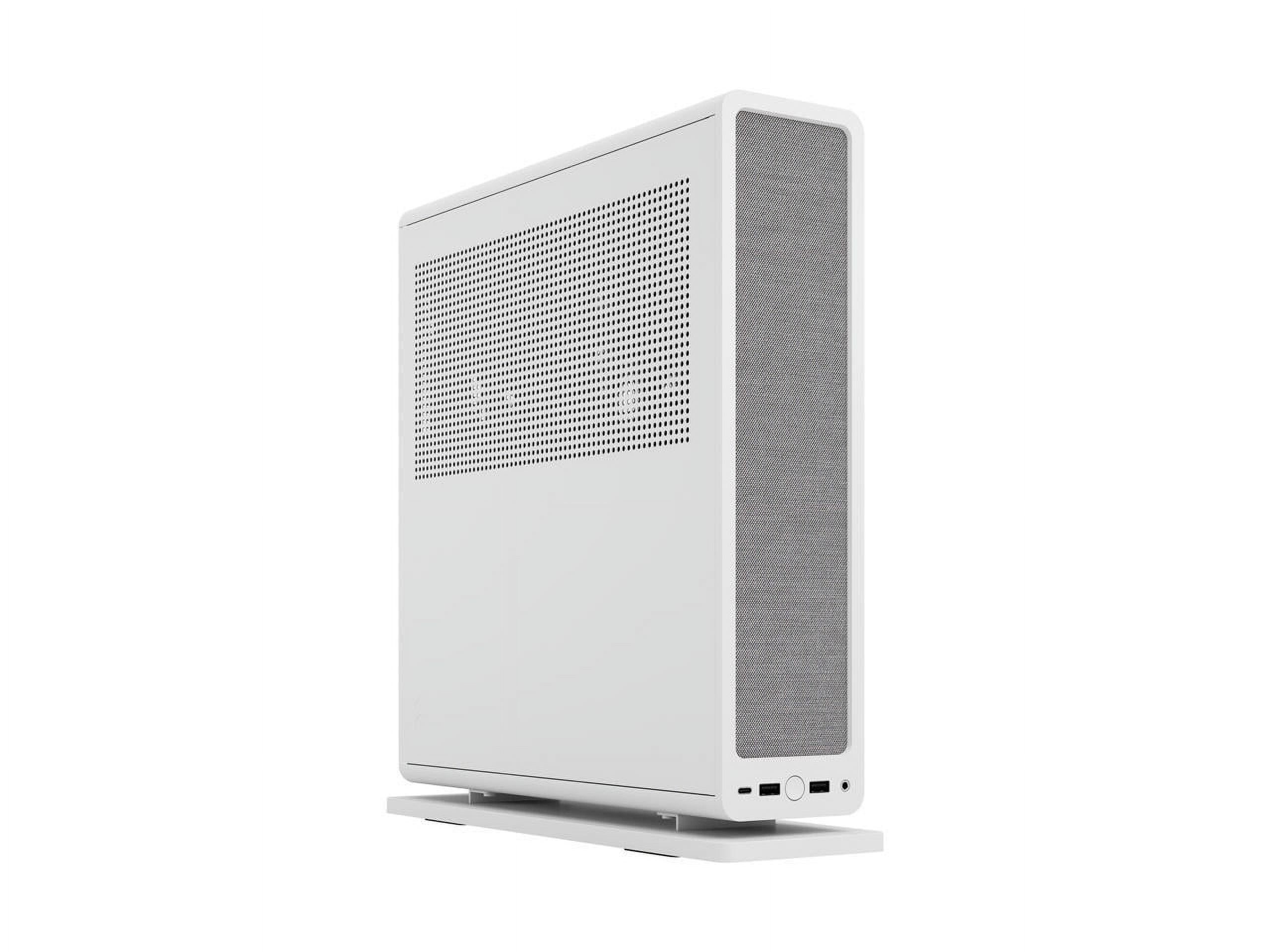 Ridge Mini ITX Slim Small Form Factor Console PC Case, White