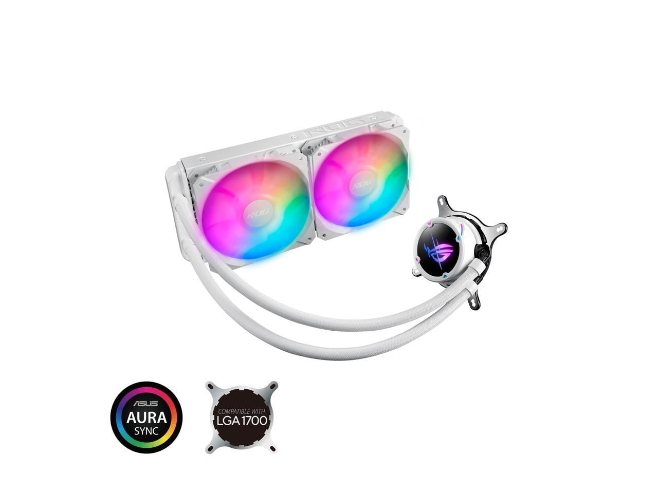 Picture of ASUS TeK STRIX LC II 240 ARGB WE ROG AIO CPU Cooler Fan with Aura Sync, White