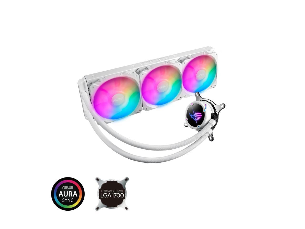 Picture of Asus Tek STRIX LC II 360 ARGB WE 120 mm Fan Rog White Aio Liquid CPU Cooler with Aura Sync