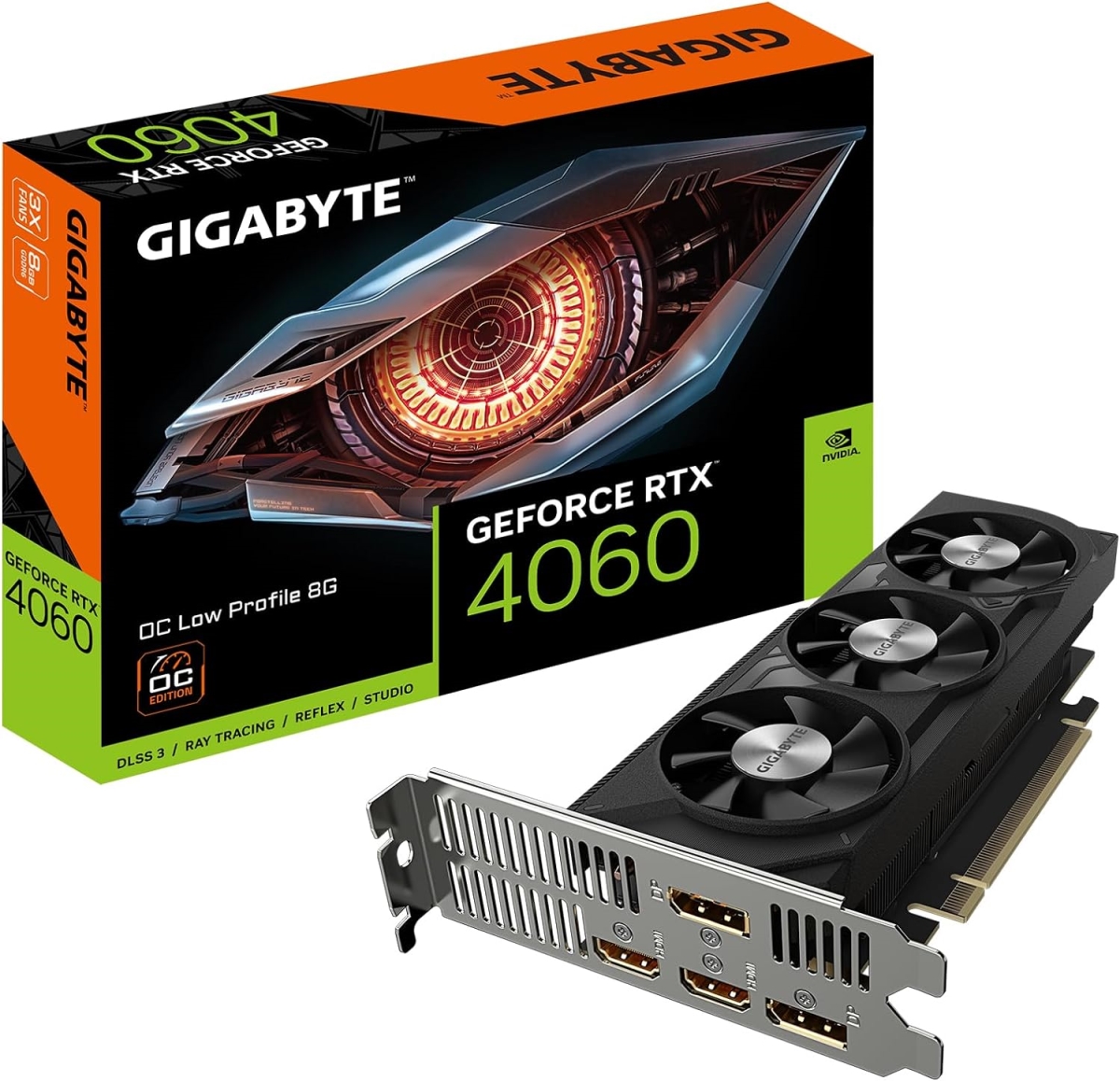 Picture of Gigabyte GV-N4060OC-8GL GeForce RTX 4060 OC Low Profile 8G GDDR6 128B Graphics Card
