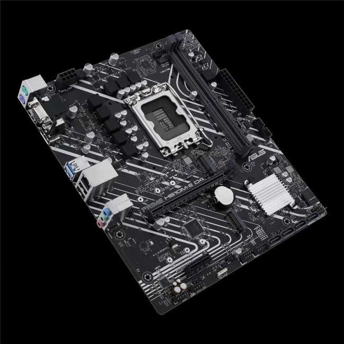 Picture of Asus Tek PRIME H610M-E D4-CSM-SI 9.6 x 8.3 in. H610 LGA1700 Max 64GB DDR4 DP D-Sub HDMI mATX Motherboard&#44; Black