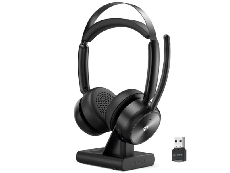 Picture of eMeet E2104 Geniuscall HS80 WL On-Ear with Charging Base & Super Headset