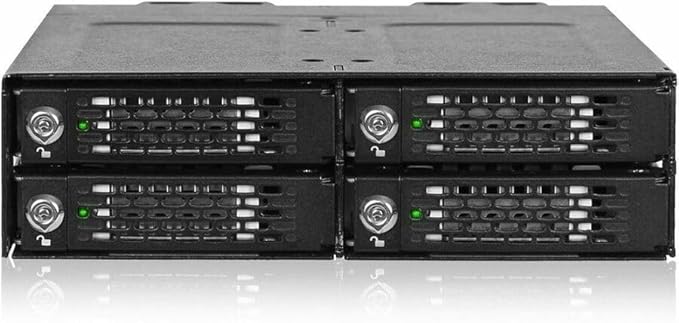Picture of Icy Dock MB720MK-B V3 5.25 in. Tougharmor Drive Enclosure for M.2 4 Bay Solid State Drive Mobile Rack - Black