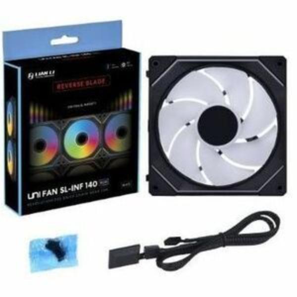 Lian-Li UF-RSLIN140-1B 140 mm Reverse Blade Case Fan, Black