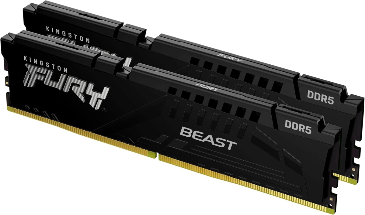 Picture of Kingston KF560C30BBK2-32 Fury Beast 32GB 6000MTs DDR5 CL30 DIMM Desktop Gaming Memory&#44; Black - Kit of 2