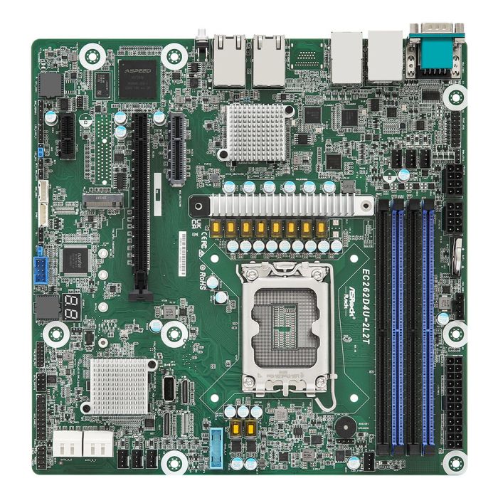 Picture of ASRock EC262D4U-2L2T C262 Single Socket V1 S1700 128G Micro-ATX Server Motherboard