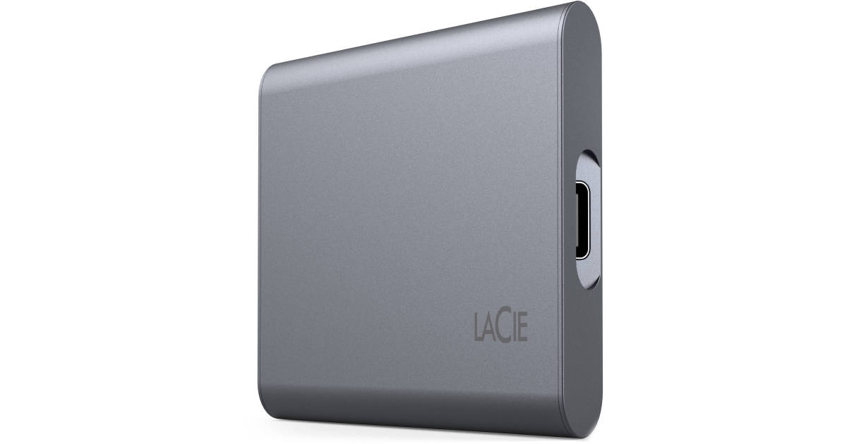 Picture of Lacie STKH1000800 1TB USB 3.2 Gen 2 Mobile SSD Secure External Drive&#44; Space Gray