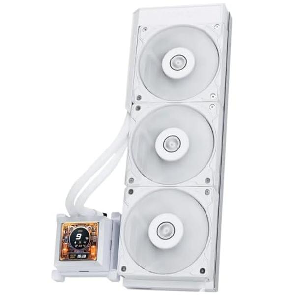 Lian-Li HSLCD36SW 480 x 480 Pixel HydroShift LCD 360S Performance 2.88 IPS 500 nits All-in-One CPU Liquid Cooler - White
