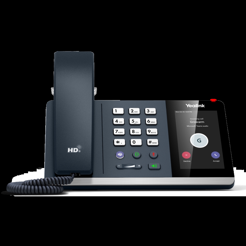 Picture of Yealink 1301215 MP54 E2 Teams Android 13-Based IP Phone with 4 in. LCD Touch Screen