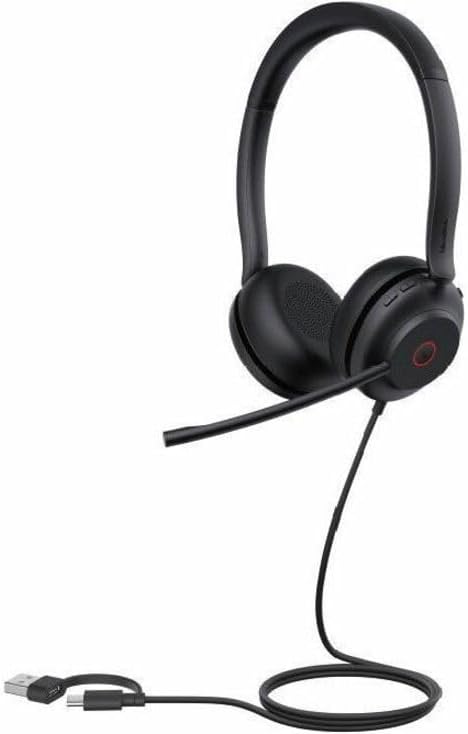 Picture of Yealink 1308164 Dual UC USB-C A Professional Wired Headset&#44; Black