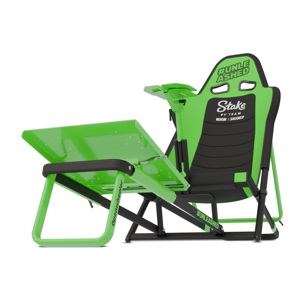 Picture of GTR Simulator GTACV2-SF1-GN GTA Compact V2 Stake F1 Team Kick Sauber Edition Racing Video Game Chair&#44; Green