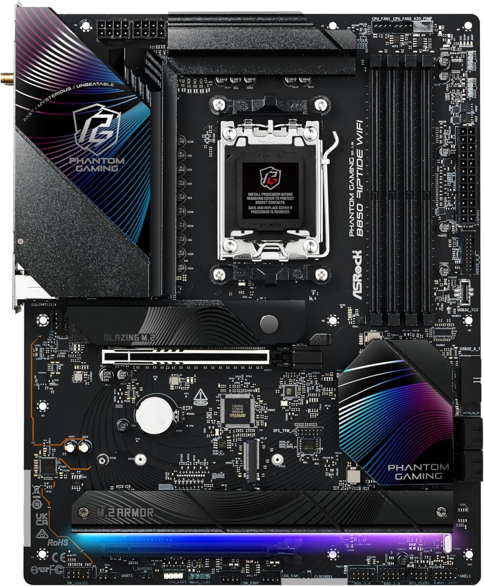 Picture of ASRock B850 RIPTIDE WIFI MB B850 Riptide Wi-Fi B850 AM5 256GB DDR5 ATX Motherboard
