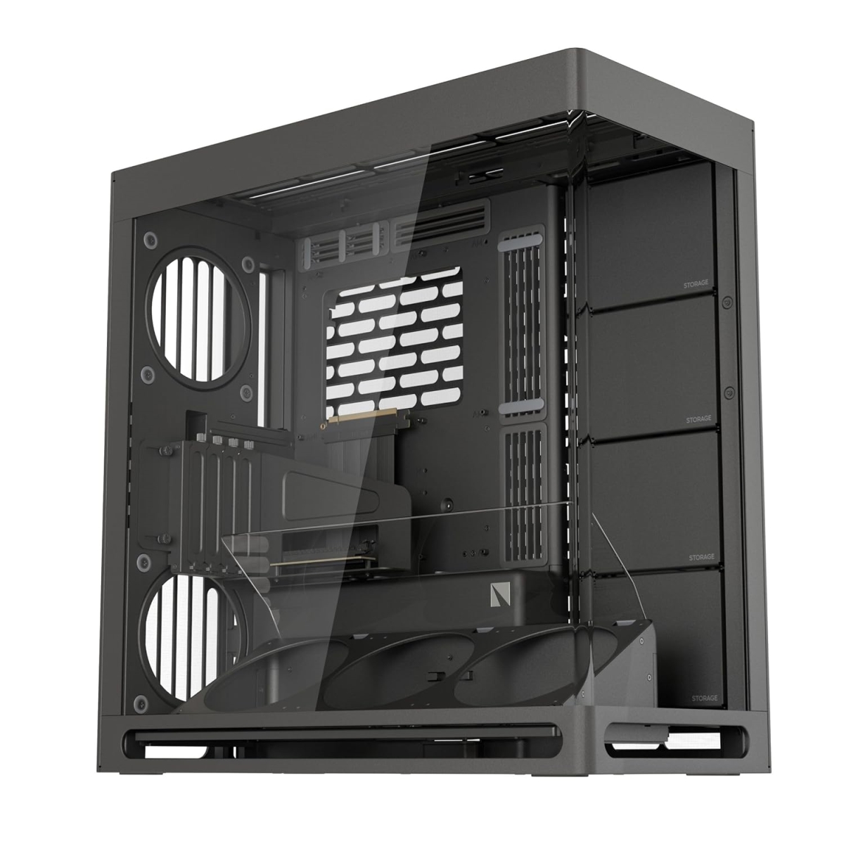 Picture of Havn HVN-CA-HS420-08 HS 420 VGPU Mid Tower Case - Black
