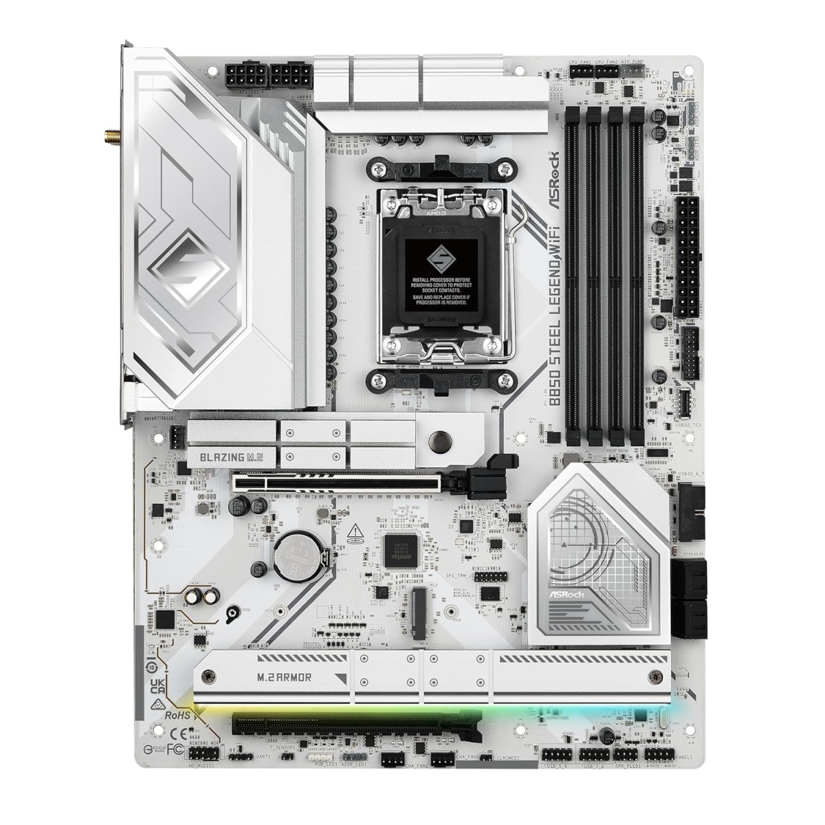 Picture of ASRock B850 STEEL LEGEND WIFI MB B850 Steel Legend Wi-Fi B850 AM5 256GB DDR5 ATX Motherboard