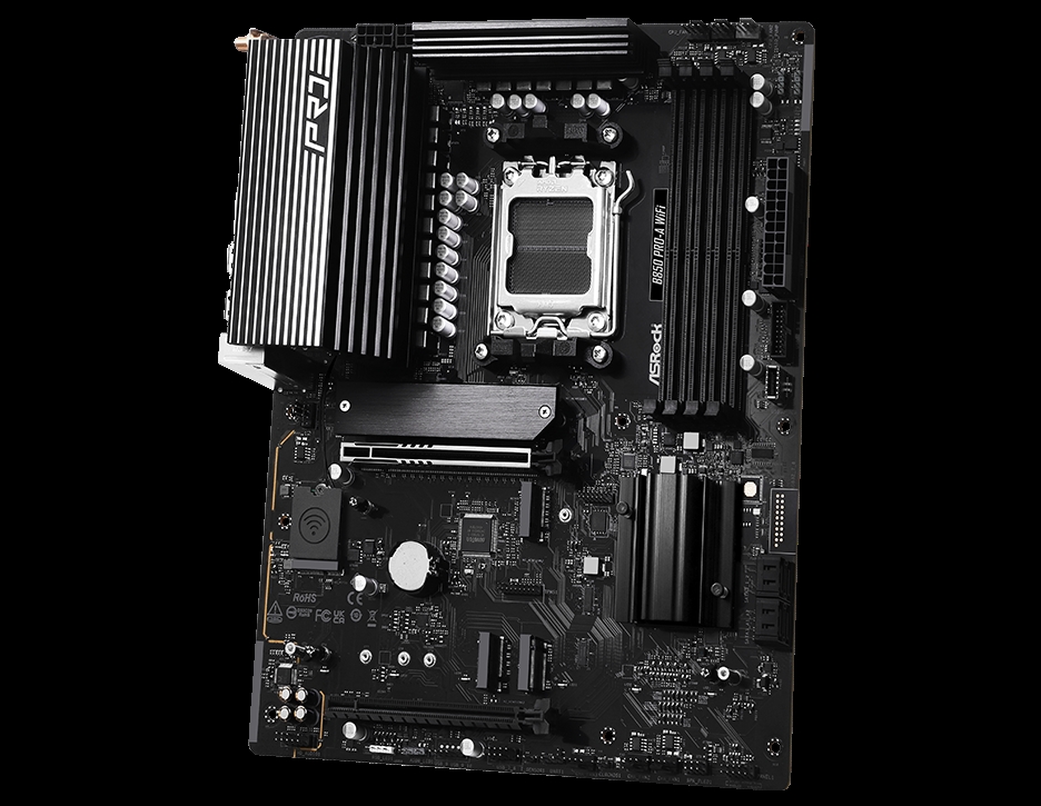 Picture of ASRock B850 PRO-A B850 Pro-A AMD B850 AM5 256GB DDR5 ATX Motherboard