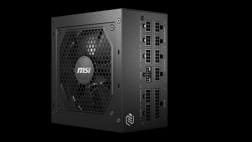 Picture of MSI MAGA850GLPCIE5II 850W 80 Plus Gold Full Modular Apfc Atx3.1 Power Supply