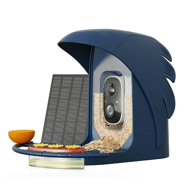 Picture of PerchMe SF-BF-NB01 Smart Bird Feeder with Camera Solar Powered - Navy Blue