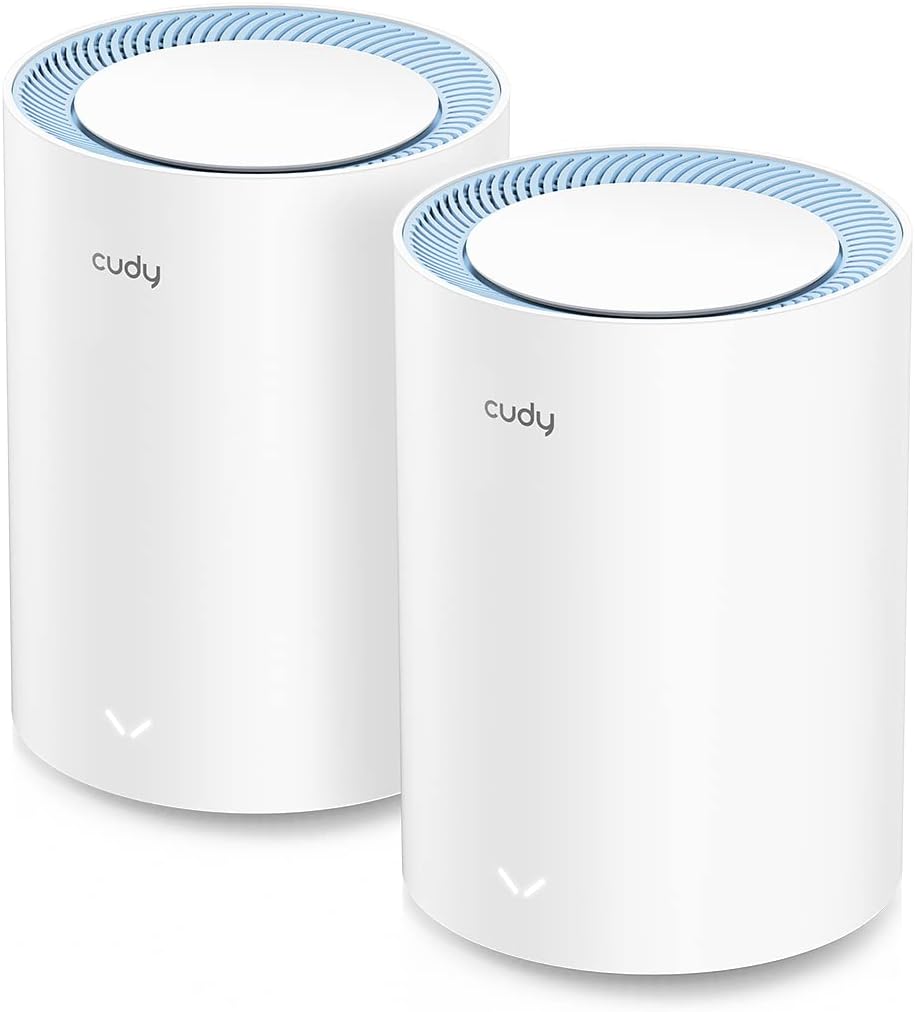 Picture of Cudy M12002-PACK Whole Home Mesh System AC1200 Dual Band Wi-Fi Router&#44; Range Extender - VPN - White - Pack of 2