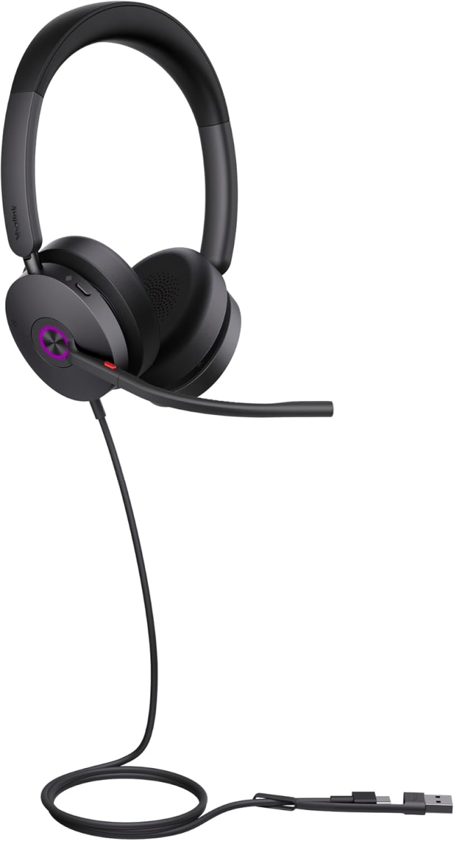 Picture of Yealink 1308151 UH48 Dual Teams USB-C A ANC USB Wired Headset