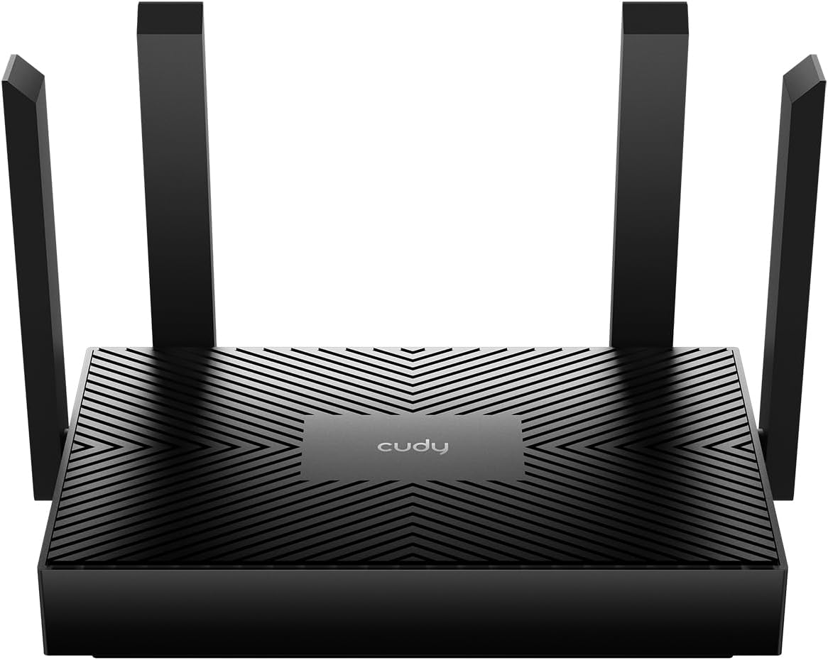 Picture of Cudy WR1500 4 5dBi Antennas Access Point 802.11ax Dual Band Wi-Fi 6 Internet Router&#44; MU-MIMO - Black