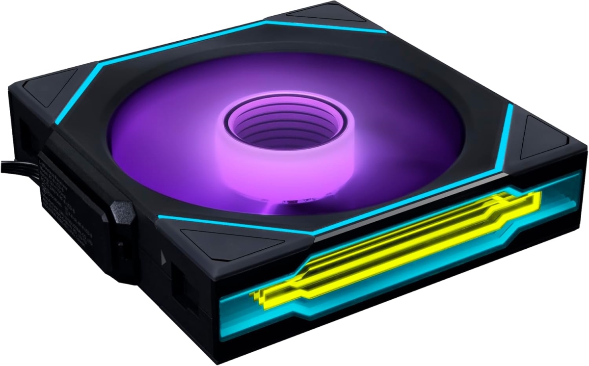 Picture of Lian-Li 12RSLIN1W1B 2.4 GHz Wireless Signal ARGB FDB Fan Reverse blade without Controller&#44; Black