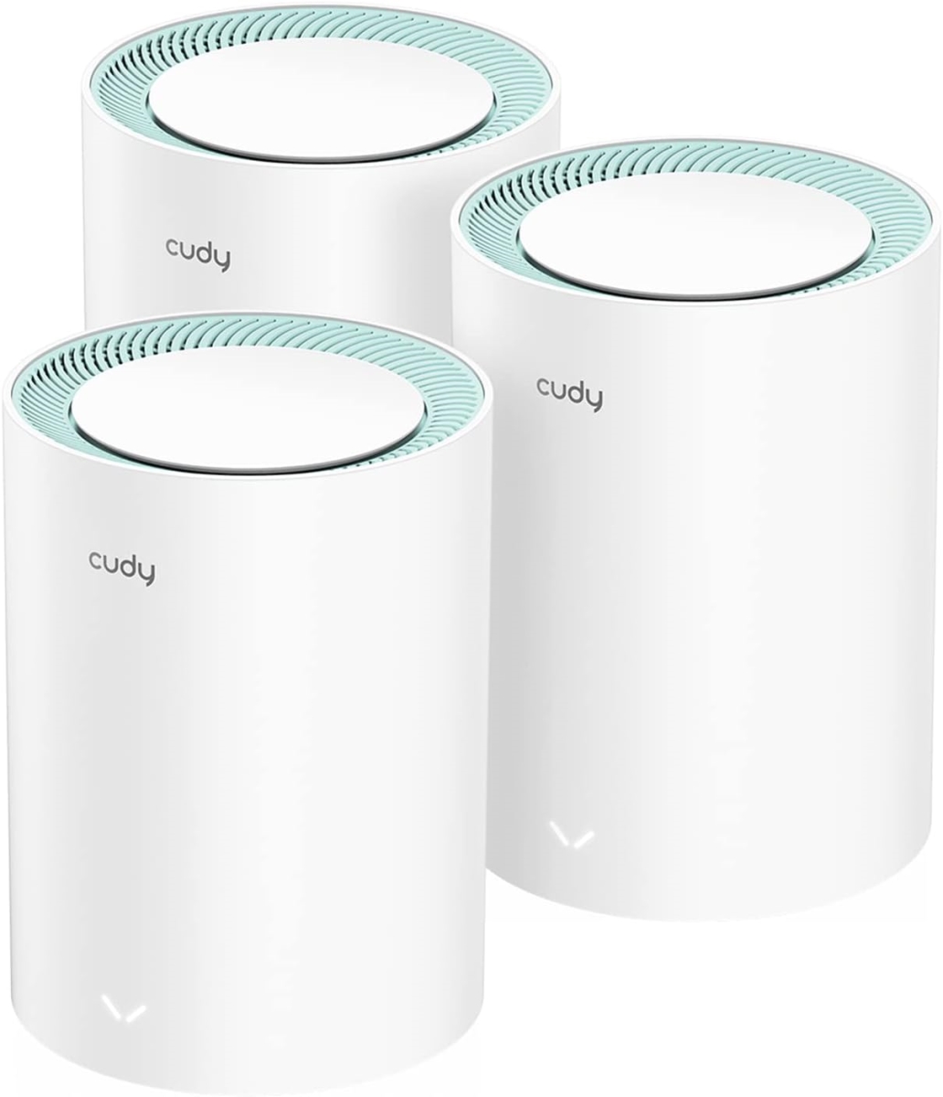 Picture of Cudy M1300-3-PACK High Gain Antennas AC1200 Gigabit Whole Mesh Dual Band Wi-Fi Extender&#44; White - Pack of 3