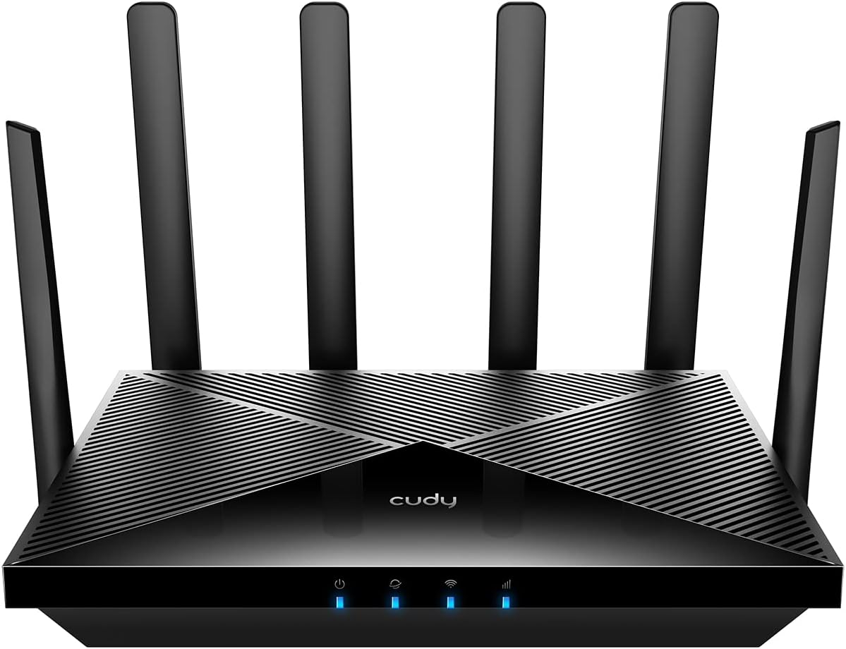 Picture of Cudy LT700 4G LTE 4 Gigabit Ports Cat 6 Qualcomm Chipset Modem Wi-Fi Router&#44; Black