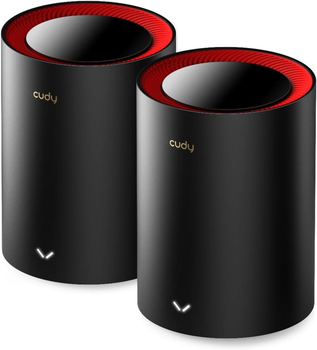 Picture of Cudy M3000-2-PACK Wi-Fi 6 2.5G Mesh Wireless Router & Extender System&#44; Black - Pack of 2