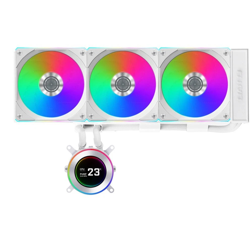 Lian-Li HS2LCD36RW 2.1 LCD Radiator Fan, White