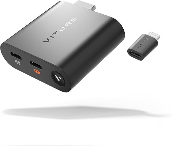 Picture of Viture ONE-IPADLMAD-BLK AC DMI XR Adapter & Lightning to Micro B Adapter - Black
