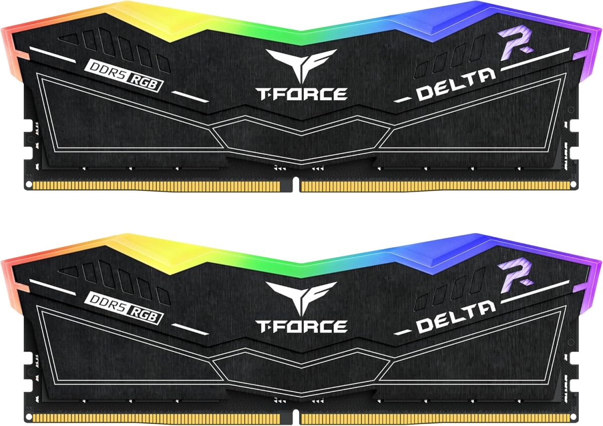 Picture of Team Group FF3D532G6000HC38JDC01 T-Force Delta RGB DDR5 32GB 6000MHz PC5-48000 CL38 Intel XMP 3.0 & AMD Expo Compatible Desktop Memory Module RAM&#44; Black