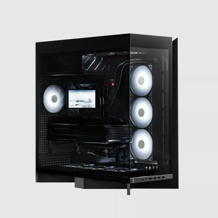 C-L700N-NN0H-G0K Luca L70 E-ATX USB3.2 Type-C Mid-Tower PC Chassis - Black