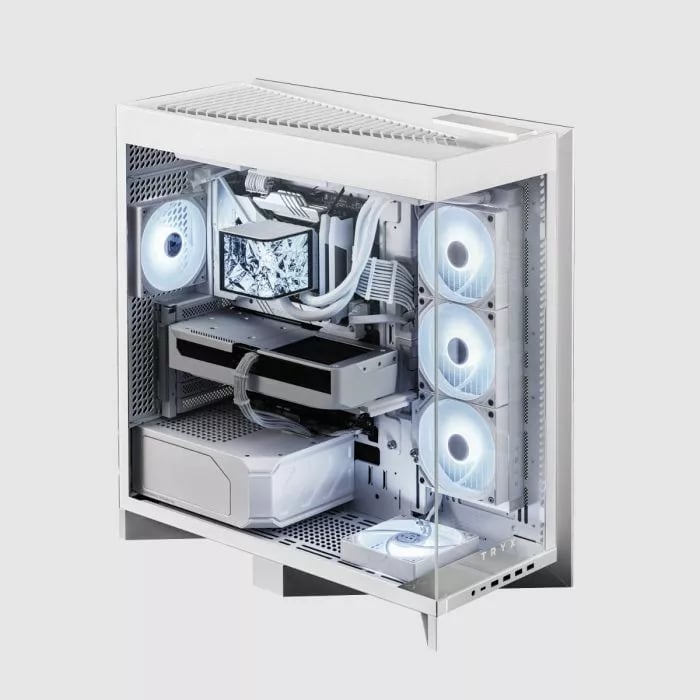 C-L700N-NN0H-G0W Luca L70 E-ATX USB3.2 Type-C Mid-Tower PC Chassis - White