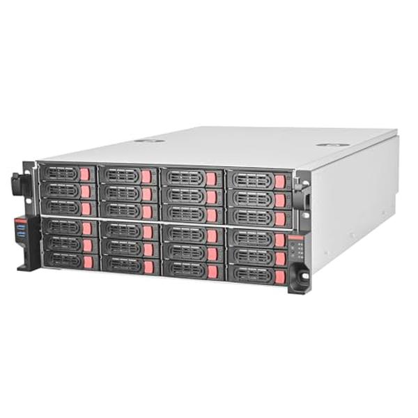 RM43-324-RS Rackmount Storage Server Chassis with 12GBPS Mini SAS HD - 4U, 24-Bay, 3.5 & 2.5 HS