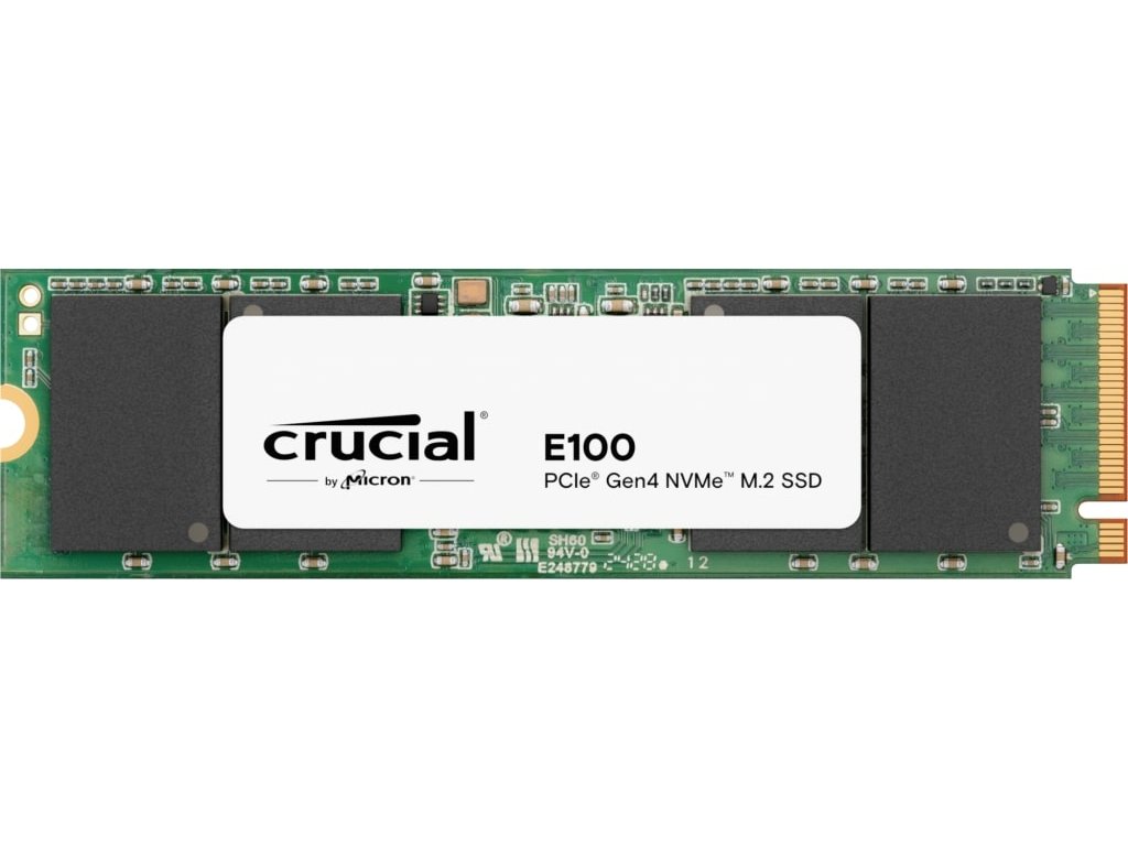 CT2000E100SSD8 E100 2TB PCIe Gen4 M.2 2280 Solid State Drive, White & Black