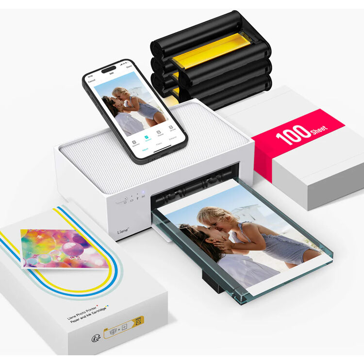 Liene M100 4x6 Portable Photo Printer with 3 Cartridges and 100 Sheets