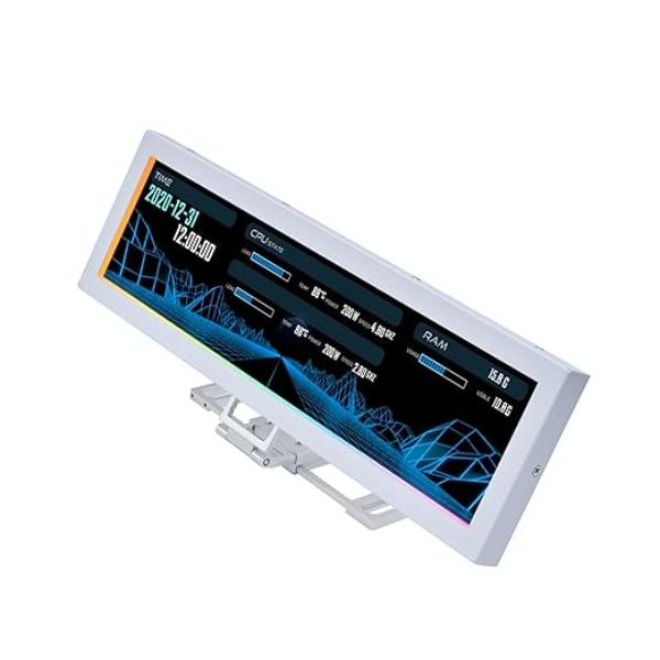 Lian-Li SM088.W 8.8 in. IPS LCD 1920 x 480 Universal Screen, White