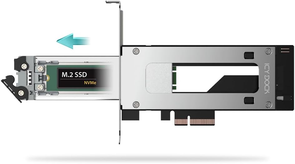 MB840M5P-B AC Removable M.2 NVMe SSD to PCIe 5.0x4 Rack Enclosure