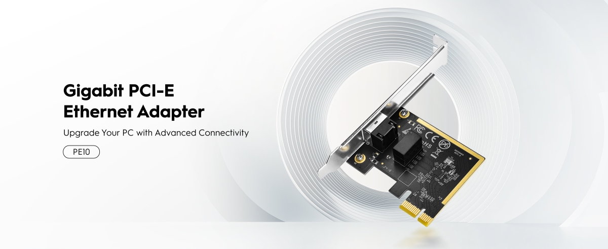 PE10 Gigabit PCI Express Adapter - White