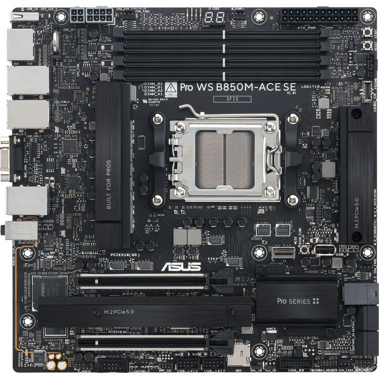 PRO WS B850M-ACE SE 256 GB AM5 DDR5 Micro-ATX Motherboard
