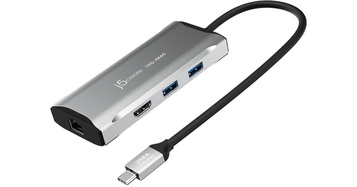 JCD392 4K60 Elite USB-C 10Gbps Travel Dock - Space Gray